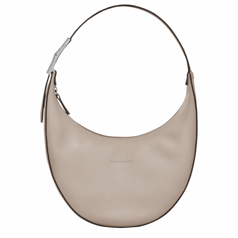 Longchamp Le Roseau Essential M Hobo Veske Dame Grå Norge | 10218968266