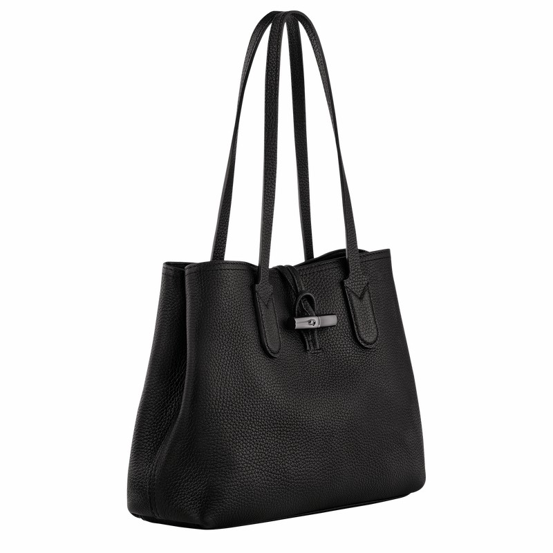 Longchamp Le Roseau Essential M Tote Veske Dame Svarte Norge | 10183968001