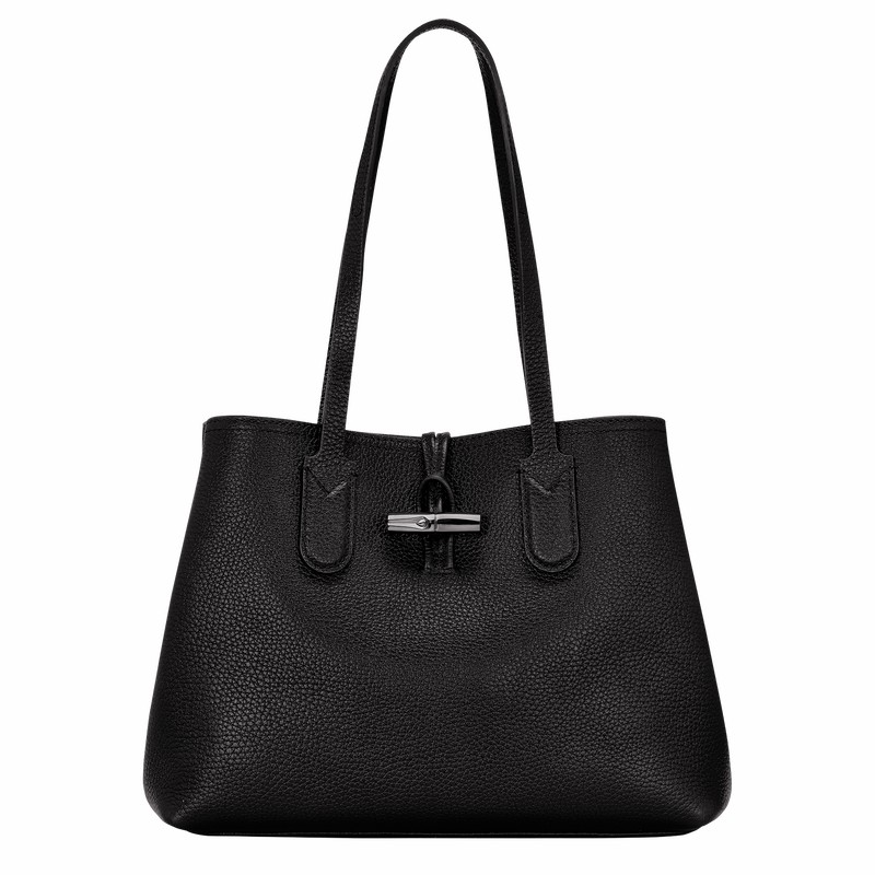 Longchamp Le Roseau Essential M Tote Veske Dame Svarte Norge | 10183968001