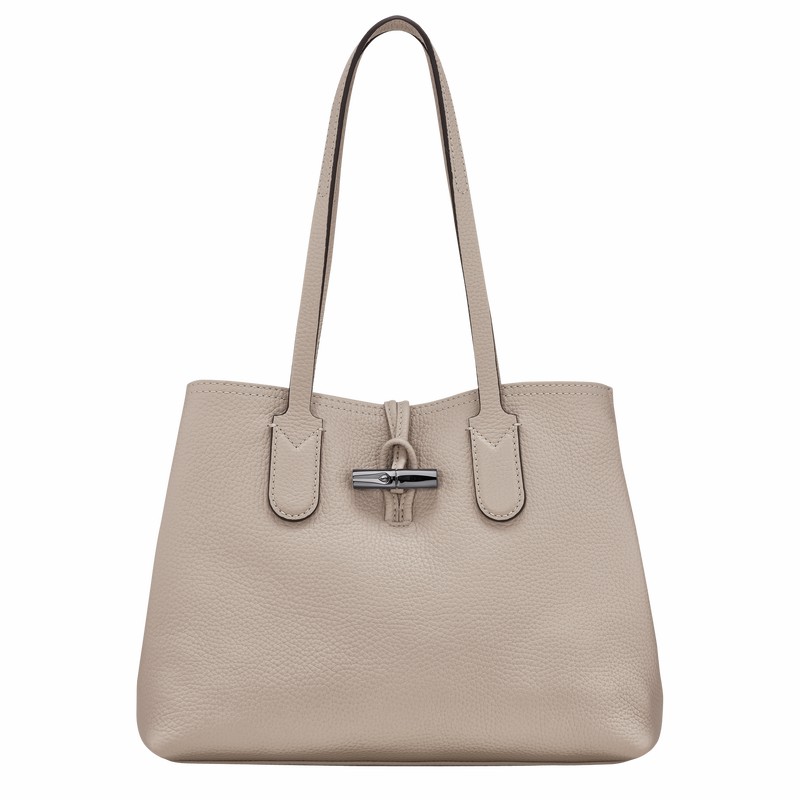 Longchamp Le Roseau Essential M Tote Veske Dame Grå Norge | 10183968266