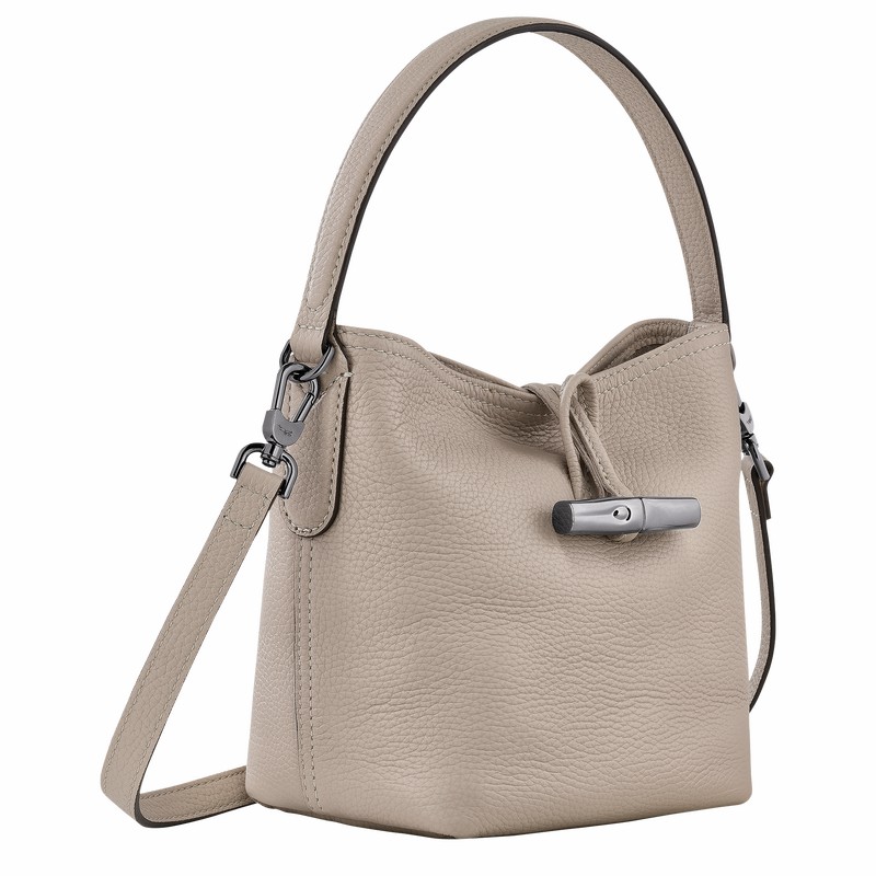 Longchamp Le Roseau Essential XS Bøtteposer Dame Grå Norge | 10159968266