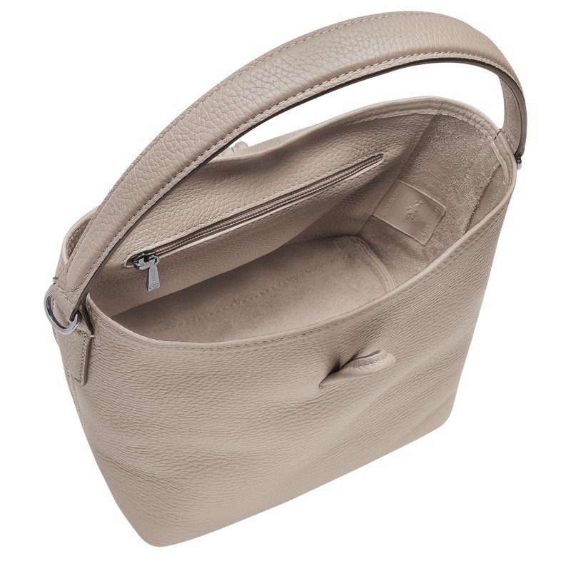 Longchamp Le Roseau Essential XS Bøtteposer Dame Grå Norge | 10159968266