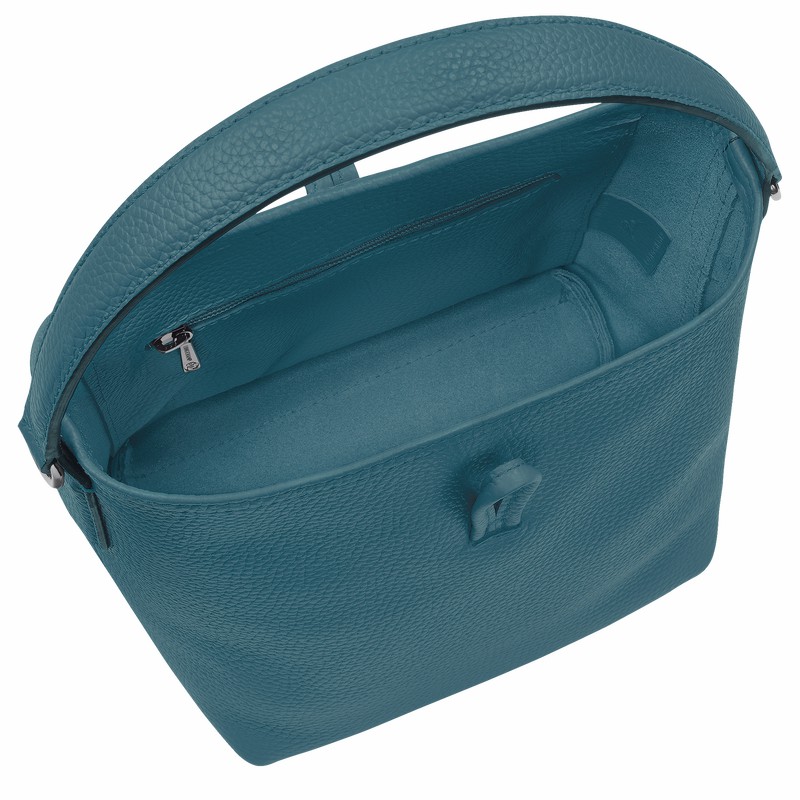 Longchamp Le Roseau Essential XS Bøtteposer Dame Påfugl Norge | 10159968P89