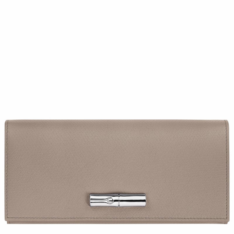 Longchamp Le Roseau Flap Lommebok Dame Grå Norge | L3044HFP266