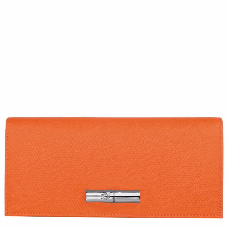 Longchamp Le Roseau Flap Lommebok Dame Oransje Norge | L3044HFP017