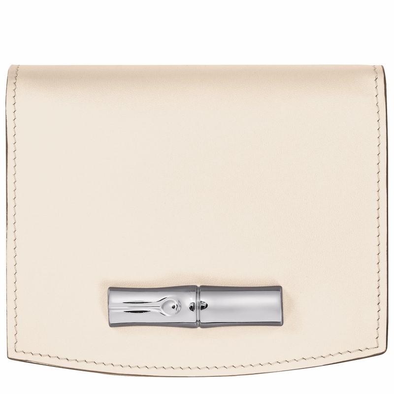 Longchamp Le Roseau Lommebok Dame Hvite Norge | 30011HCL037