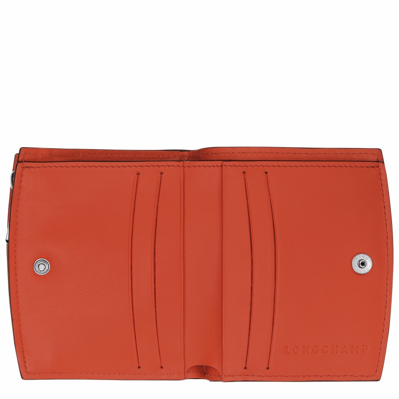 Longchamp Le Roseau Lommebok Dame Oransje Norge | 30011HCL685