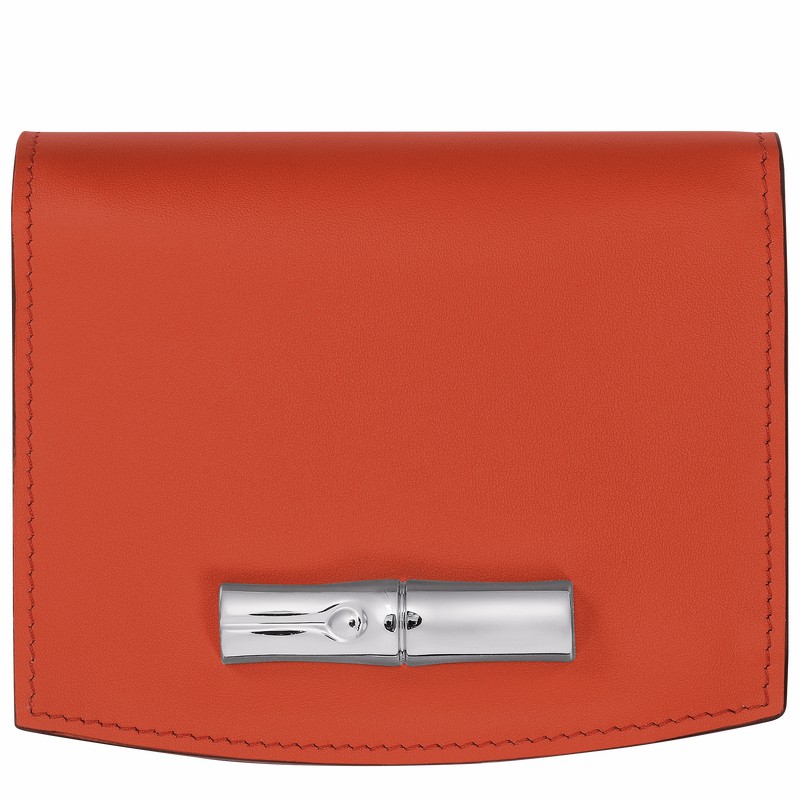 Longchamp Le Roseau Lommebok Dame Oransje Norge | 30011HCL685