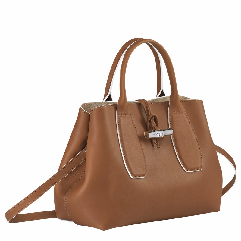 Longchamp Le Roseau M Håndveske Dame Brune Norge | 10058HQS504