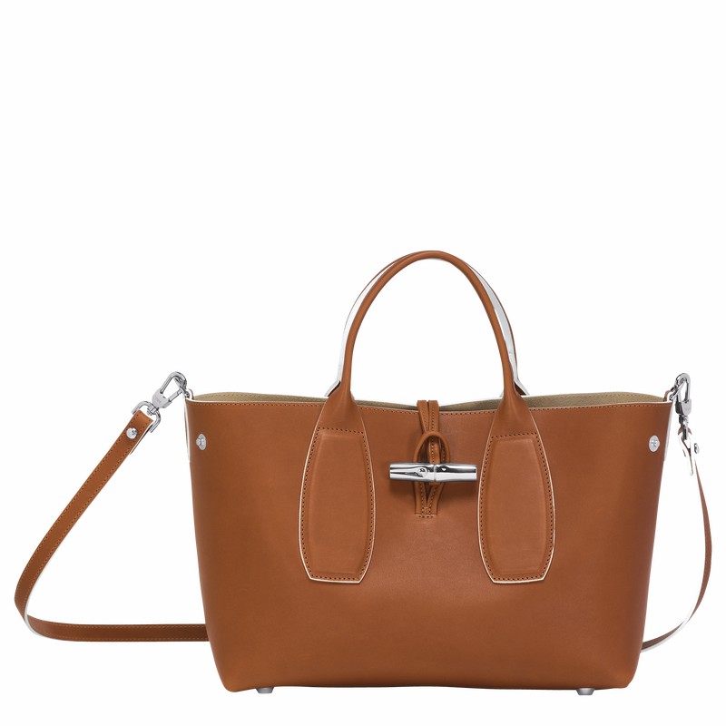 Longchamp Le Roseau M Håndveske Dame Brune Norge | 10058HQS504