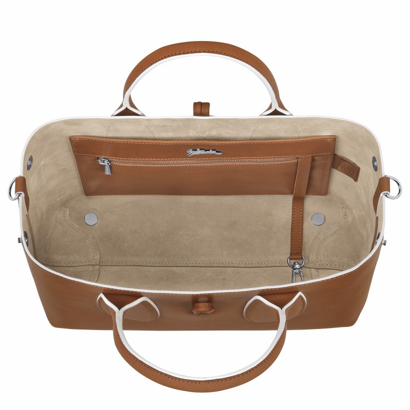 Longchamp Le Roseau M Håndveske Dame Brune Norge | 10058HQS504