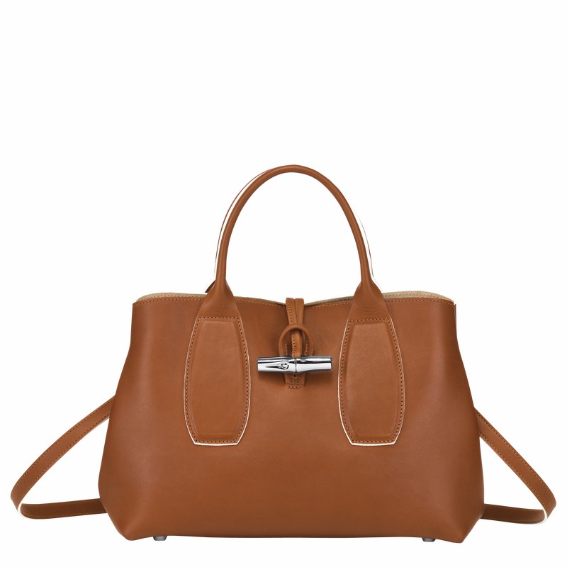 Longchamp Le Roseau M Håndveske Dame Brune Norge | 10058HQS504