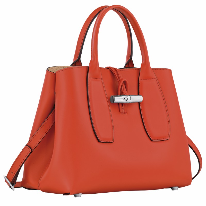 Longchamp Le Roseau M Håndveske Dame Oransje Norge | 10058HCL685