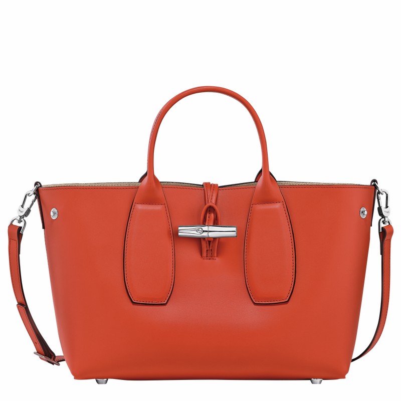 Longchamp Le Roseau M Håndveske Dame Oransje Norge | 10058HCL685