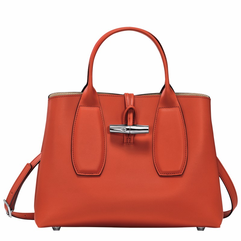 Longchamp Le Roseau M Håndveske Dame Oransje Norge | 10058HCL685