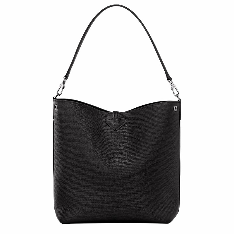 Longchamp Le Roseau M Skulderveske Dame Svarte Norge | 10281HFP001