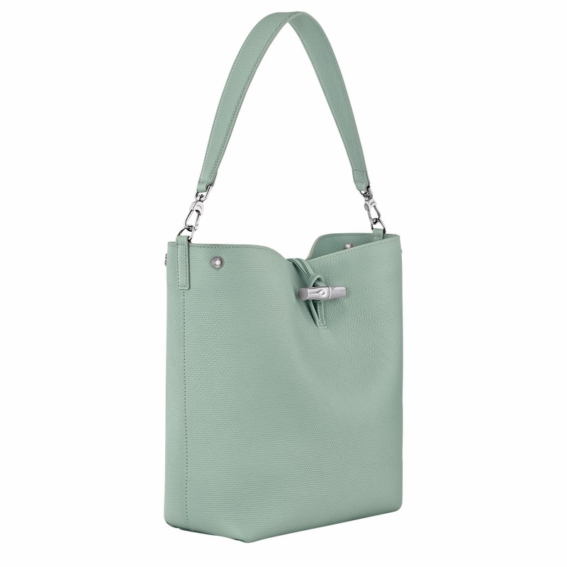 Longchamp Le Roseau M Skulderveske Dame Celadon Norge | 10281HFP282