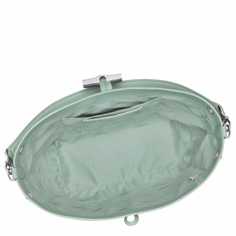 Longchamp Le Roseau M Skulderveske Dame Celadon Norge | 10281HFP282