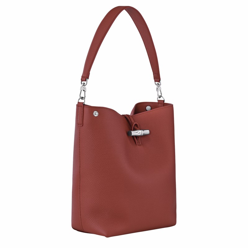 Longchamp Le Roseau M Skulderveske Dame Brune Norge | 10281HFP404