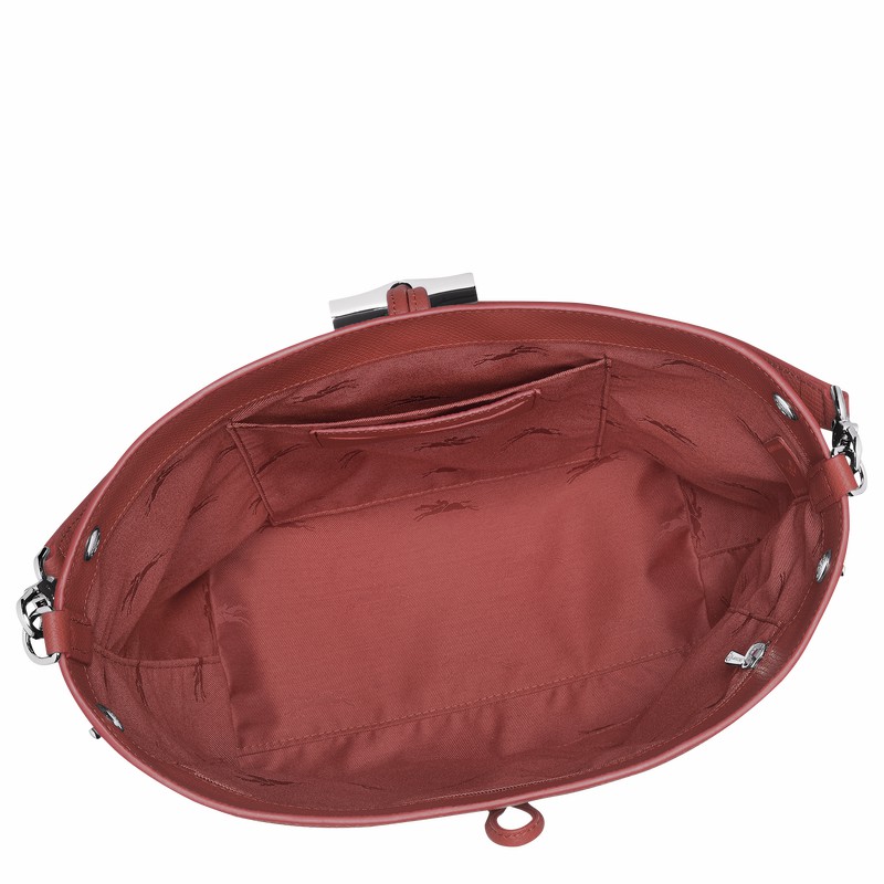 Longchamp Le Roseau M Skulderveske Dame Brune Norge | 10281HFP404