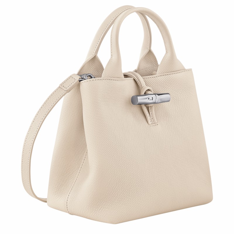 Longchamp Le Roseau S Håndveske Dame Hvite Norge | 10273HFP555