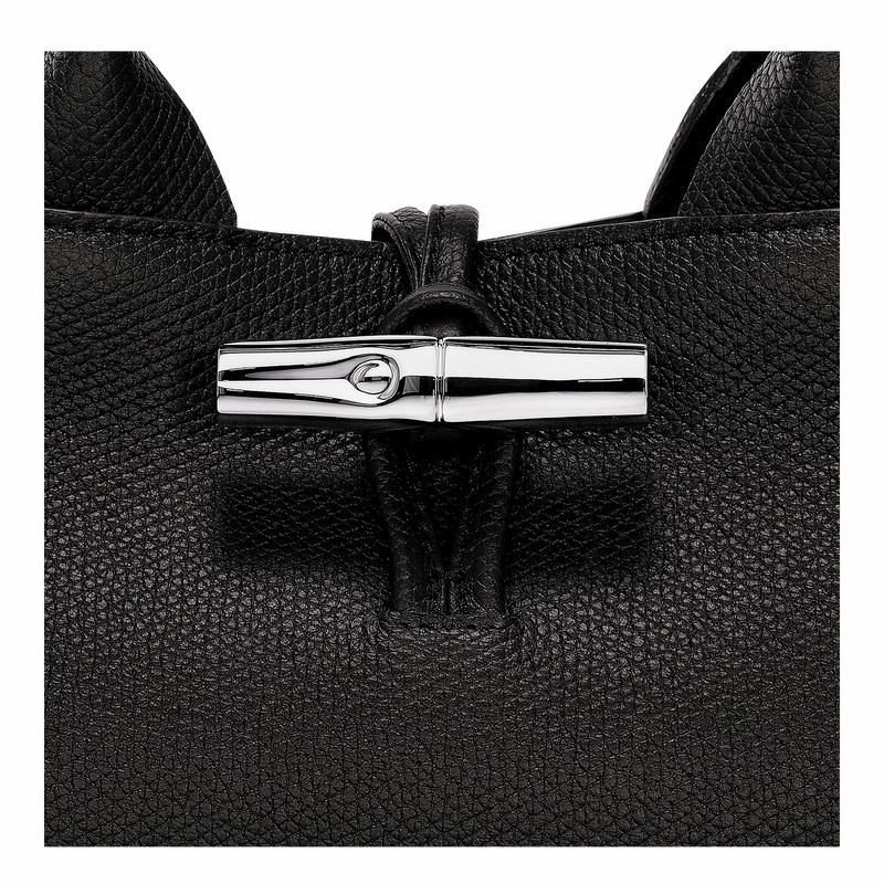 Longchamp Le Roseau S Håndveske Dame Svarte Norge | 10280HFP001