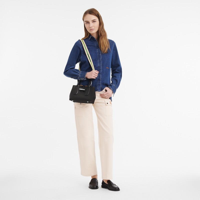 Longchamp Le Roseau S Håndveske Dame Svarte Norge | 10095HCN001