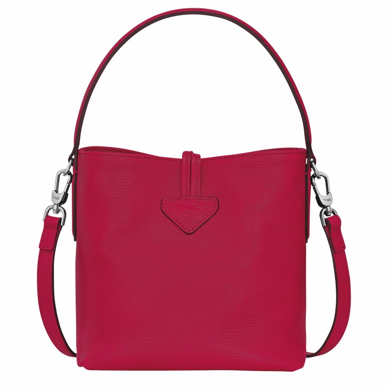 Longchamp Le Roseau XS Bøtteposer Dame Fuchsia Norge | 10159HECJ13