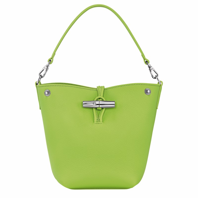 Longchamp Le Roseau XS Bøtteposer Dame Grønn Norge | 10279HFP355