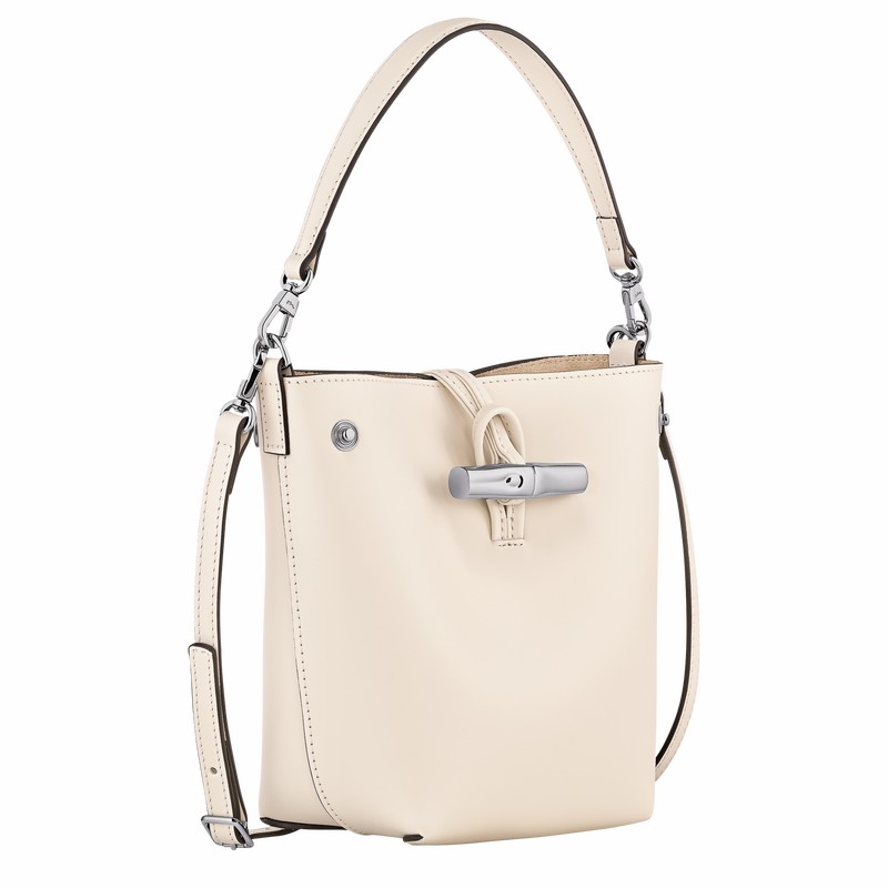 Longchamp Le Roseau XS Bøtteposer Dame Hvite Norge | 10229HCL037