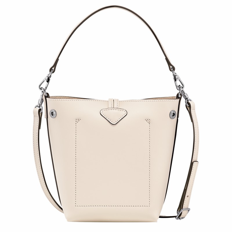 Longchamp Le Roseau XS Bøtteposer Dame Hvite Norge | 10229HCL037