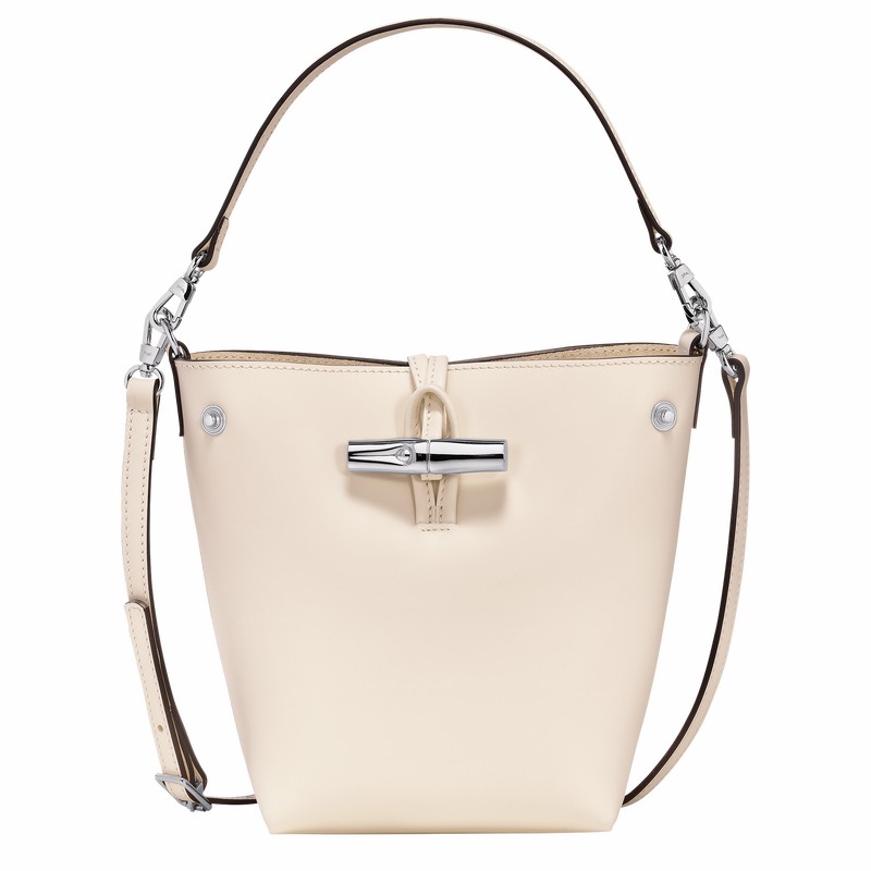 Longchamp Le Roseau XS Bøtteposer Dame Hvite Norge | 10229HCL037