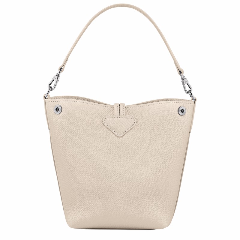 Longchamp Le Roseau XS Bøtteposer Dame Hvite Norge | 10279HFP555