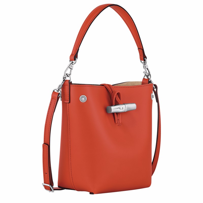 Longchamp Le Roseau XS Bøtteposer Dame Oransje Norge | 10229HCL685