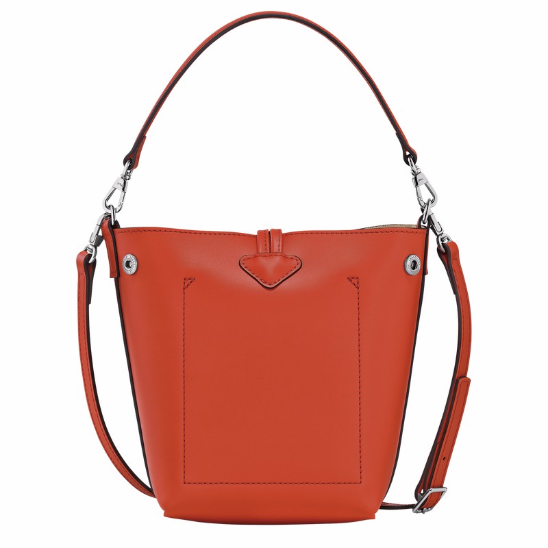 Longchamp Le Roseau XS Bøtteposer Dame Oransje Norge | 10229HCL685