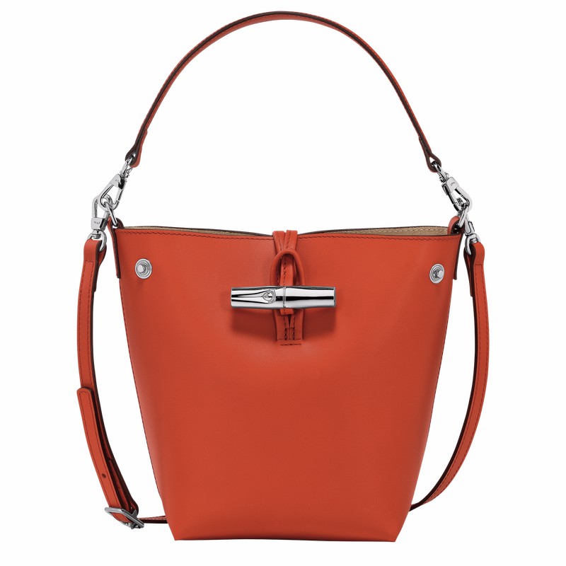 Longchamp Le Roseau XS Bøtteposer Dame Oransje Norge | 10229HCL685