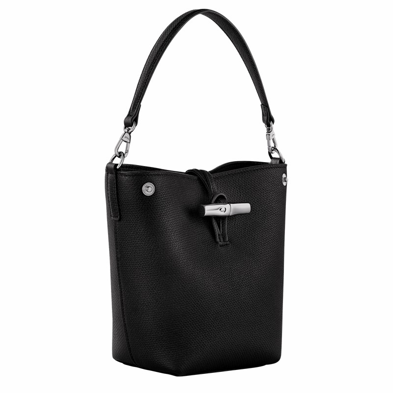 Longchamp Le Roseau XS Bøtteposer Dame Svarte Norge | 10279HFP001