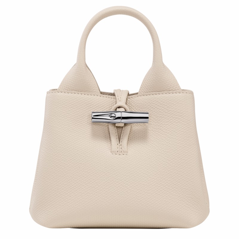 Longchamp Le Roseau XS Håndveske Dame Hvite Norge | 10278HFP555