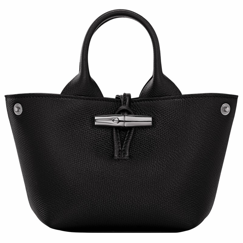 Longchamp Le Roseau XS Håndveske Dame Svarte Norge | 10278HFP001