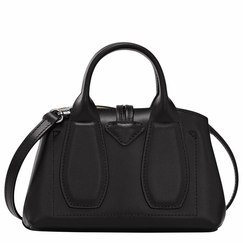 Longchamp Le Roseau XS Håndveske Dame Svarte Norge | 10057HCL001