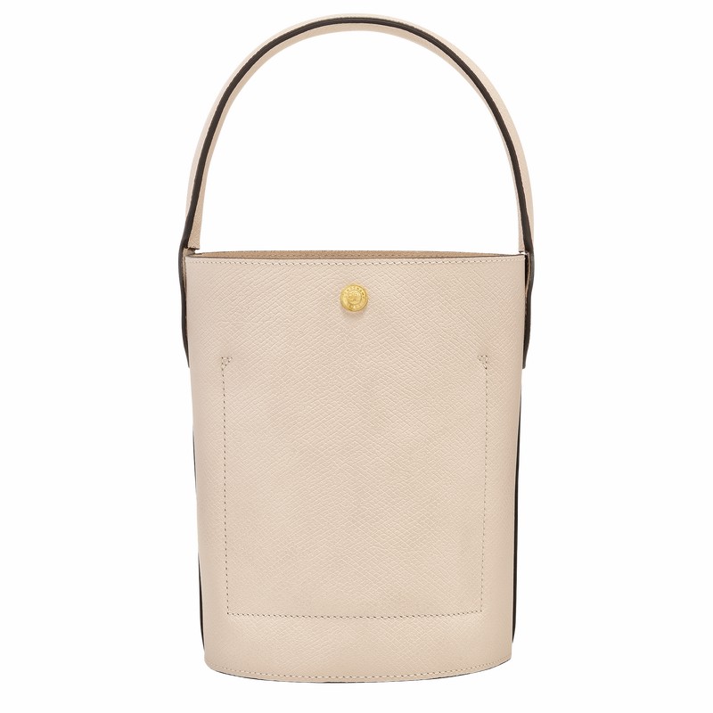 Longchamp ÉPURE S Bøtteposer Dame Hvite Norge | 10161HYZ555