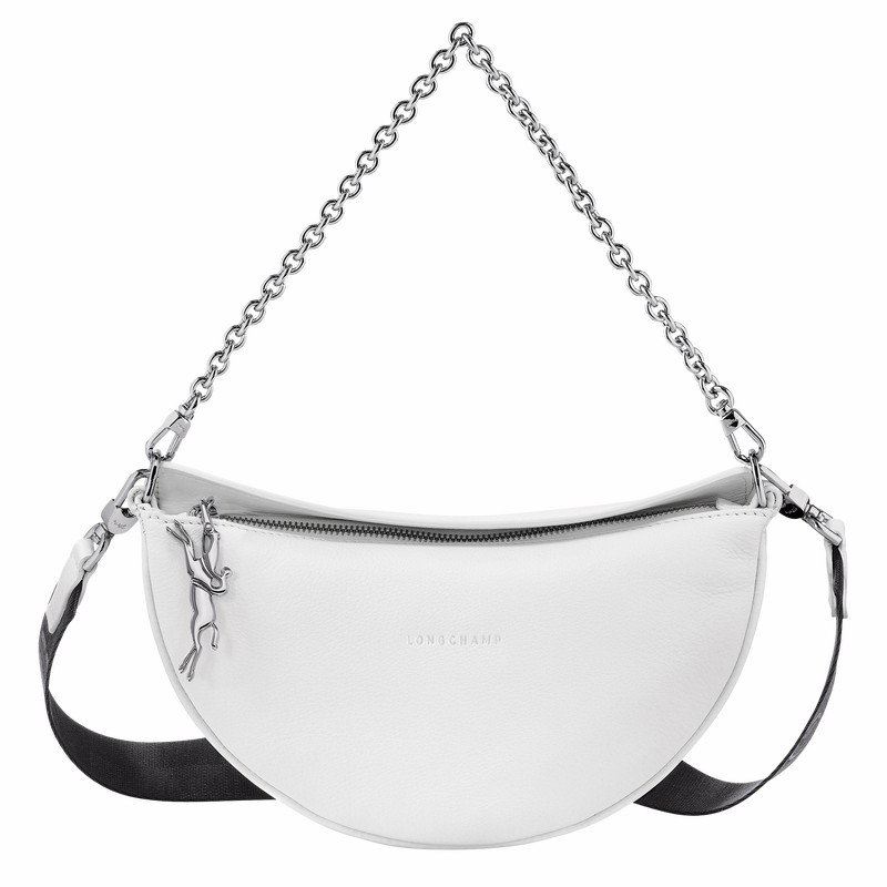 Longchamp Smile S Crossbody Veske Dame Hvite Norge | 10224HDS007